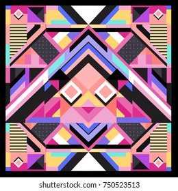 Trendy geometric elements memphis greeting cards design. Retro style texture, pattern and elements. Modern abstract design poster and cover template
