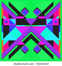 Trendy geometric elements memphis greeting cards design. Retro style texture, pattern and elements. Modern abstract design poster and cover template