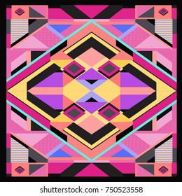 Trendy geometric elements memphis greeting cards design. Retro style texture, pattern and elements. Modern abstract design poster and cover template