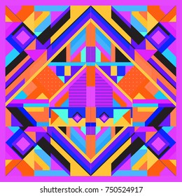 Trendy geometric elements memphis greeting cards design. Retro style texture, pattern and elements. Modern abstract design poster and cover template