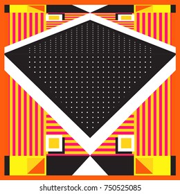 Trendy geometric elements memphis greeting cards design. Retro style texture, pattern and elements. Modern abstract design poster and cover template