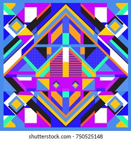 Trendy geometric elements memphis greeting cards design. Retro style texture, pattern and elements. Modern abstract design poster and cover template