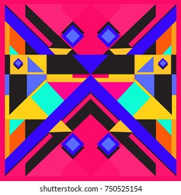 Trendy geometric elements memphis greeting cards design. Retro style texture, pattern and elements. Modern abstract design poster and cover template