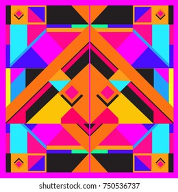 Trendy geometric elements memphis greeting cards design. Retro style texture, pattern and elements. Modern abstract design poster and cover template