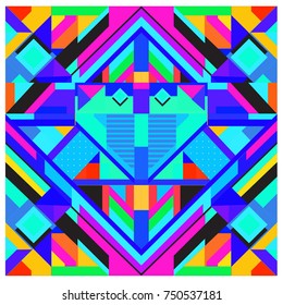 Trendy geometric elements memphis greeting cards design. Retro style texture, pattern and elements. Modern abstract design poster and cover template