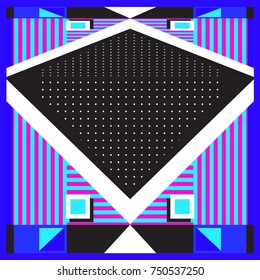 Trendy geometric elements memphis greeting cards design. Retro style texture, pattern and elements. Modern abstract design poster and cover template
