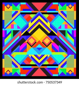 Trendy geometric elements memphis greeting cards design. Retro style texture, pattern and elements. Modern abstract design poster and cover template