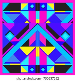 Trendy geometric elements memphis greeting cards design. Retro style texture, pattern and elements. Modern abstract design poster and cover template