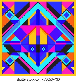 Trendy geometric elements memphis greeting cards design. Retro style texture, pattern and elements. Modern abstract design poster and cover template