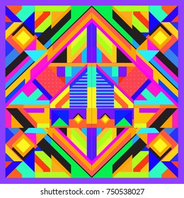 Trendy geometric elements memphis greeting cards design. Retro style texture, pattern and elements. Modern abstract design poster and cover template