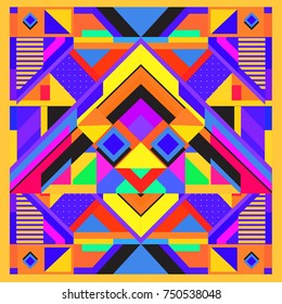 Trendy geometric elements memphis greeting cards design. Retro style texture, pattern and elements. Modern abstract design poster and cover template