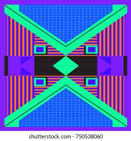 Trendy geometric elements memphis greeting cards design. Retro style texture, pattern and elements. Modern abstract design poster and cover template