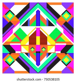 Trendy geometric elements memphis greeting cards design. Retro style texture, pattern and elements. Modern abstract design poster and cover template