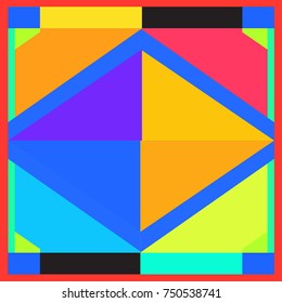 Trendy geometric elements memphis greeting cards design. Retro style texture, pattern and elements. Modern abstract design poster and cover template