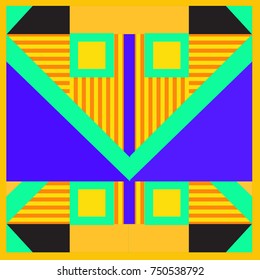 Trendy geometric elements memphis greeting cards design. Retro style texture, pattern and elements. Modern abstract design poster and cover template