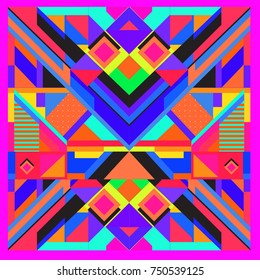 Trendy geometric elements memphis greeting cards design. Retro style texture, pattern and elements. Modern abstract design poster and cover template