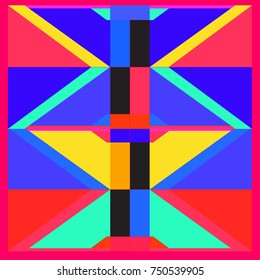 Trendy geometric elements memphis greeting cards design. Retro style texture, pattern and elements. Modern abstract design poster and cover template