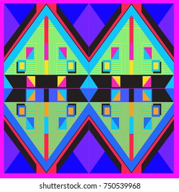 Trendy geometric elements memphis greeting cards design. Retro style texture, pattern and elements. Modern abstract design poster and cover template