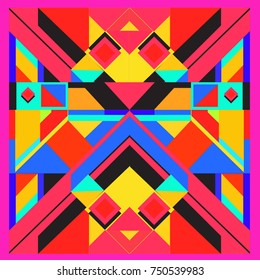 Trendy geometric elements memphis greeting cards design. Retro style texture, pattern and elements. Modern abstract design poster and cover template