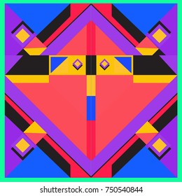 Trendy geometric elements memphis greeting cards design. Retro style texture, pattern and elements. Modern abstract design poster and cover template