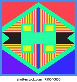 Trendy geometric elements memphis greeting cards design. Retro style texture, pattern and elements. Modern abstract design poster and cover template