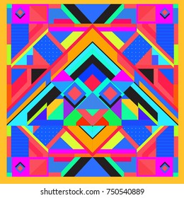 Trendy geometric elements memphis greeting cards design. Retro style texture, pattern and elements. Modern abstract design poster and cover template