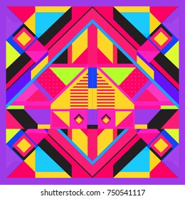 Trendy geometric elements memphis greeting cards design. Retro style texture, pattern and elements. Modern abstract design poster and cover template