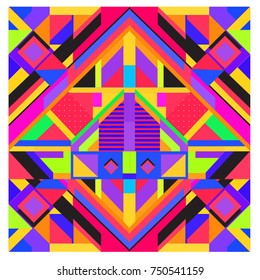Trendy geometric elements memphis greeting cards design. Retro style texture, pattern and elements. Modern abstract design poster and cover template