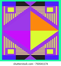 Trendy geometric elements memphis greeting cards design. Retro style texture, pattern and elements. Modern abstract design poster and cover template