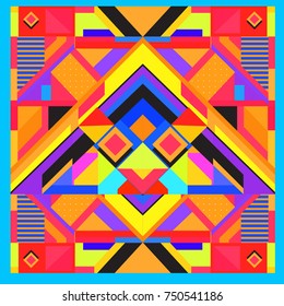 Trendy geometric elements memphis greeting cards design. Retro style texture, pattern and elements. Modern abstract design poster and cover template
