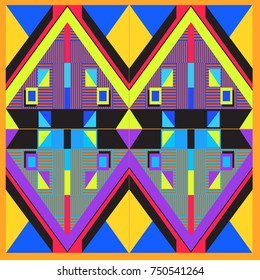Trendy geometric elements memphis greeting cards design. Retro style texture, pattern and elements. Modern abstract design poster and cover template