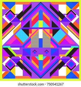 Trendy geometric elements memphis greeting cards design. Retro style texture, pattern and elements. Modern abstract design poster and cover template