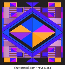 Trendy geometric elements memphis greeting cards design. Retro style texture, pattern and elements. Modern abstract design poster and cover template