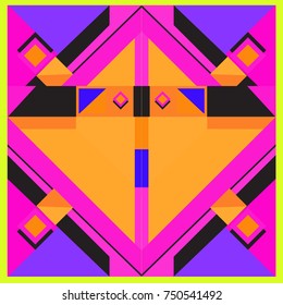 Trendy geometric elements memphis greeting cards design. Retro style texture, pattern and elements. Modern abstract design poster and cover template