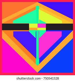 Trendy geometric elements memphis greeting cards design. Retro style texture, pattern and elements. Modern abstract design poster and cover template