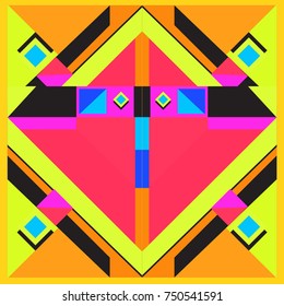 Trendy geometric elements memphis greeting cards design. Retro style texture, pattern and elements. Modern abstract design poster and cover template