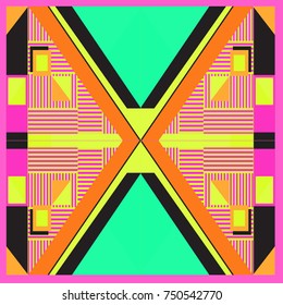Trendy geometric elements memphis greeting cards design. Retro style texture, pattern and elements. Modern abstract design poster and cover template