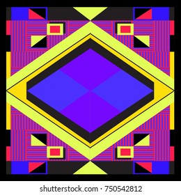 Trendy geometric elements memphis greeting cards design. Retro style texture, pattern and elements. Modern abstract design poster and cover template