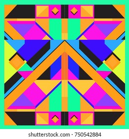 Trendy geometric elements memphis greeting cards design. Retro style texture, pattern and elements. Modern abstract design poster and cover template