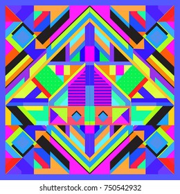 Trendy geometric elements memphis greeting cards design. Retro style texture, pattern and elements. Modern abstract design poster and cover template