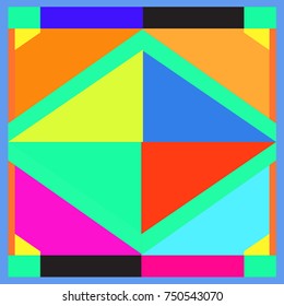 Trendy geometric elements memphis greeting cards design. Retro style texture, pattern and elements. Modern abstract design poster and cover template