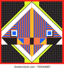 Trendy geometric elements memphis greeting cards design. Retro style texture, pattern and elements. Modern abstract design poster and cover template