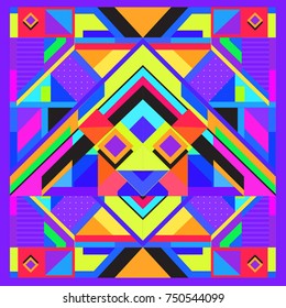 Trendy geometric elements memphis greeting cards design. Retro style texture, pattern and elements. Modern abstract design poster and cover template
