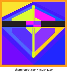 Trendy geometric elements memphis greeting cards design. Retro style texture, pattern and elements. Modern abstract design poster and cover template