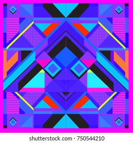 Trendy geometric elements memphis greeting cards design. Retro style texture, pattern and elements. Modern abstract design poster and cover template