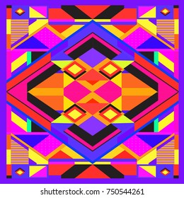 Trendy geometric elements memphis greeting cards design. Retro style texture, pattern and elements. Modern abstract design poster and cover template