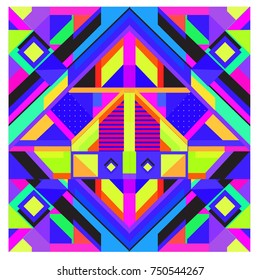 Trendy geometric elements memphis greeting cards design. Retro style texture, pattern and elements. Modern abstract design poster and cover template