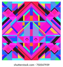 Trendy geometric elements memphis greeting cards design. Retro style texture, pattern and elements. Modern abstract design poster and cover template