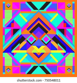 Trendy geometric elements memphis greeting cards design. Retro style texture, pattern and elements. Modern abstract design poster and cover template