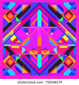 Trendy geometric elements memphis greeting cards design. Retro style texture, pattern and elements. Modern abstract design poster and cover template